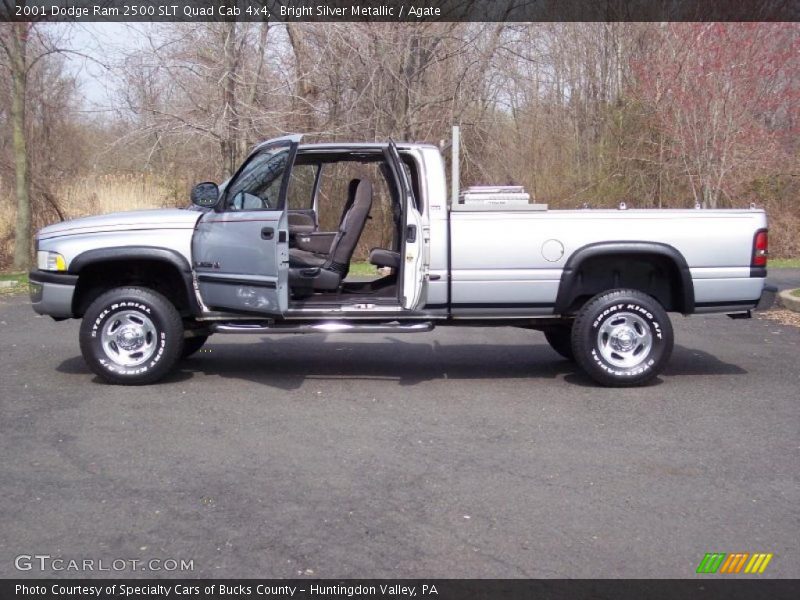 Bright Silver Metallic / Agate 2001 Dodge Ram 2500 SLT Quad Cab 4x4