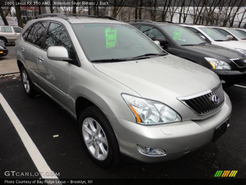 Millenium Silver Metallic / Black 2008 Lexus RX 350 AWD