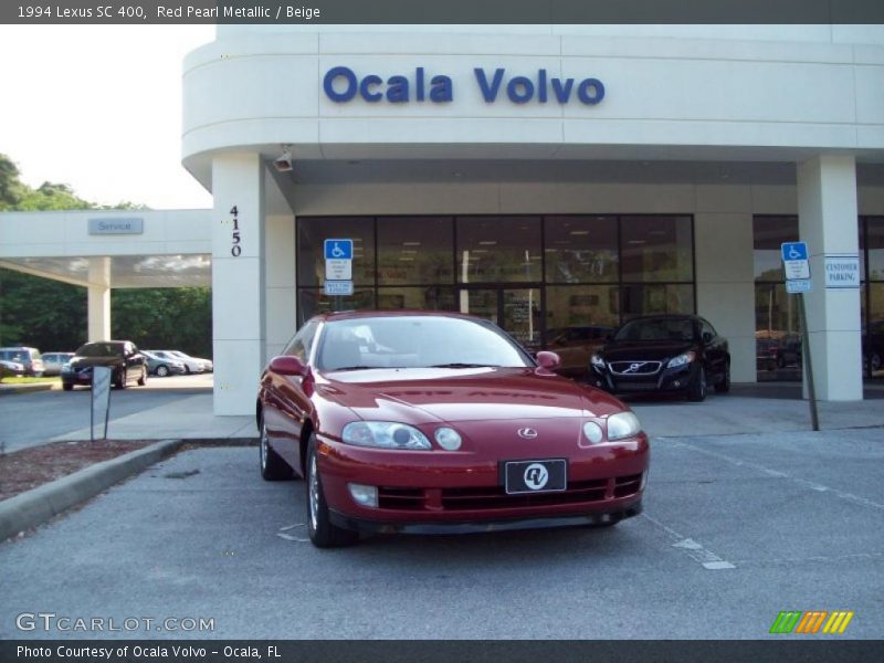 Red Pearl Metallic / Beige 1994 Lexus SC 400