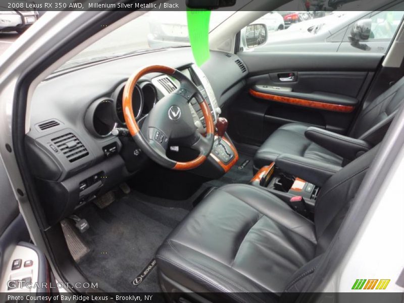 Millenium Silver Metallic / Black 2008 Lexus RX 350 AWD