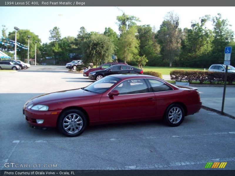 Red Pearl Metallic / Beige 1994 Lexus SC 400