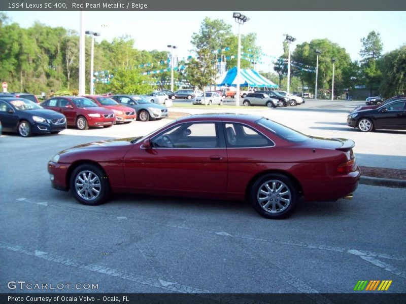 Red Pearl Metallic / Beige 1994 Lexus SC 400