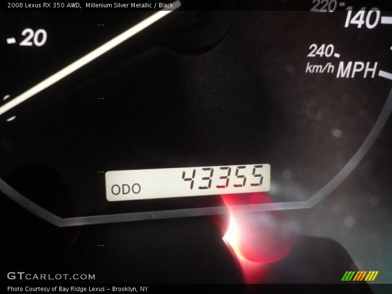 Millenium Silver Metallic / Black 2008 Lexus RX 350 AWD