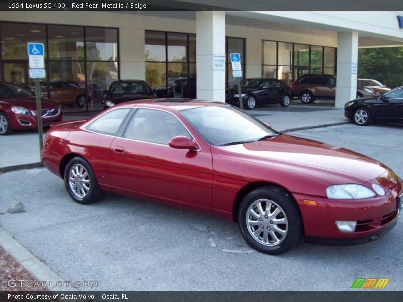Red Pearl Metallic / Beige 1994 Lexus SC 400