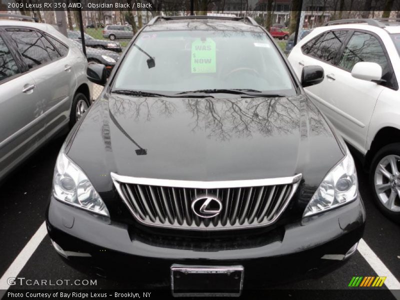 Obsidian Black / Black 2009 Lexus RX 350 AWD