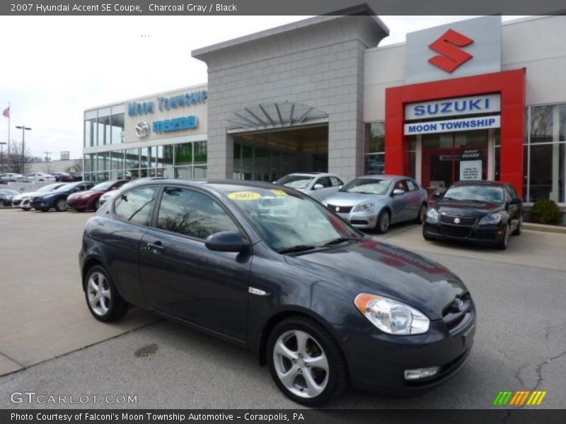 Charcoal Gray / Black 2007 Hyundai Accent SE Coupe