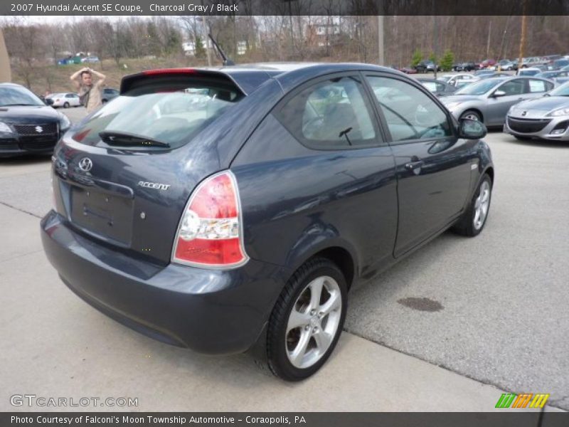 Charcoal Gray / Black 2007 Hyundai Accent SE Coupe