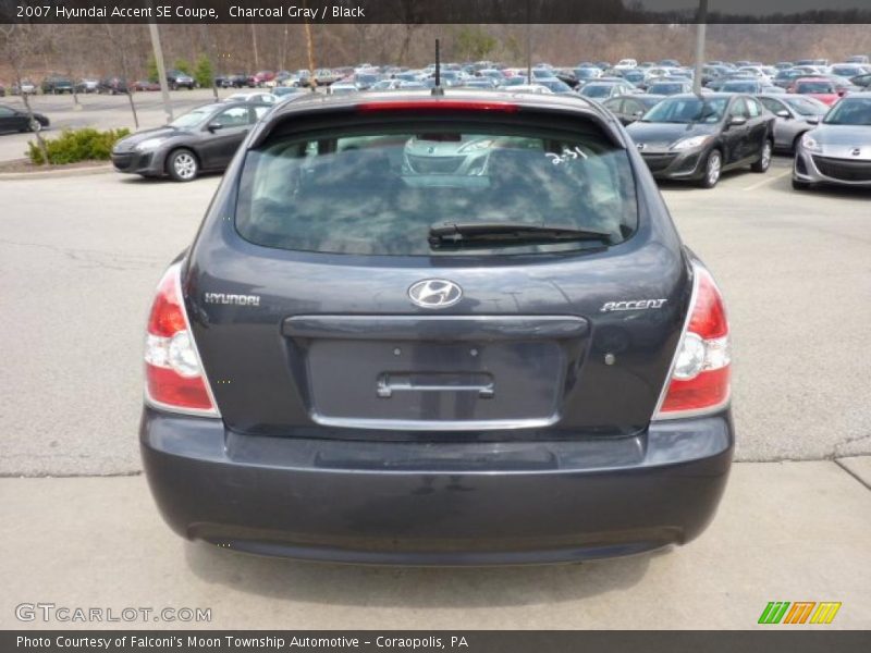 Charcoal Gray / Black 2007 Hyundai Accent SE Coupe