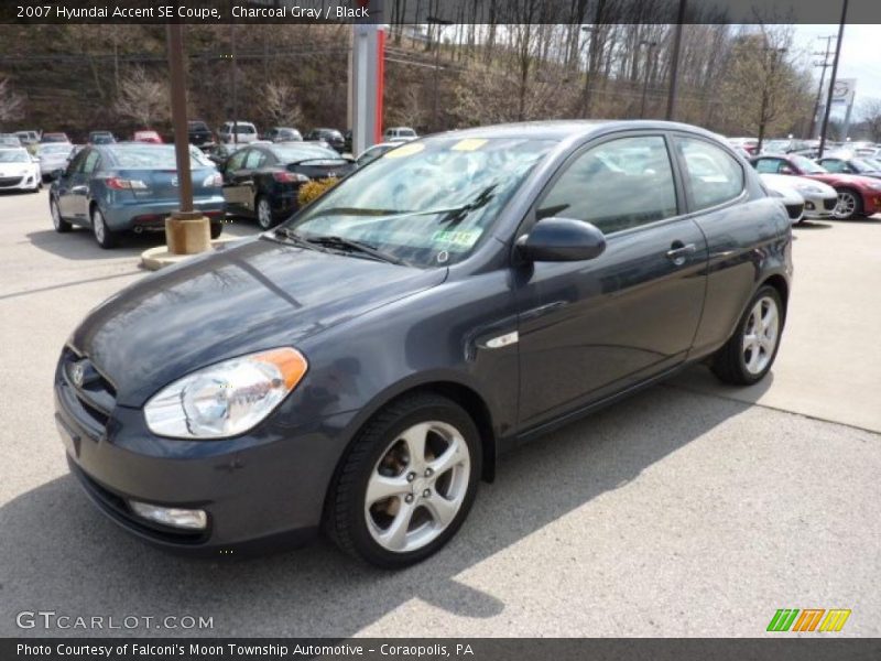 Charcoal Gray / Black 2007 Hyundai Accent SE Coupe