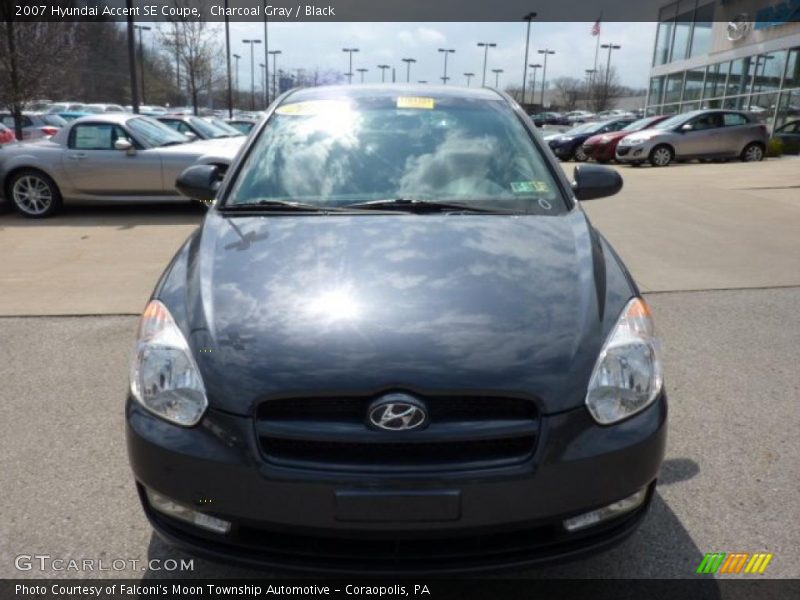 Charcoal Gray / Black 2007 Hyundai Accent SE Coupe