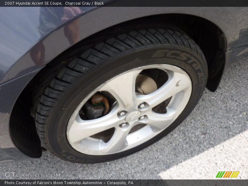 Charcoal Gray / Black 2007 Hyundai Accent SE Coupe