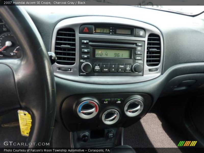 Charcoal Gray / Black 2007 Hyundai Accent SE Coupe