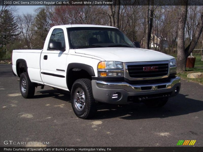 Summit White / Dark Pewter 2003 GMC Sierra 2500HD Regular Cab 4x4