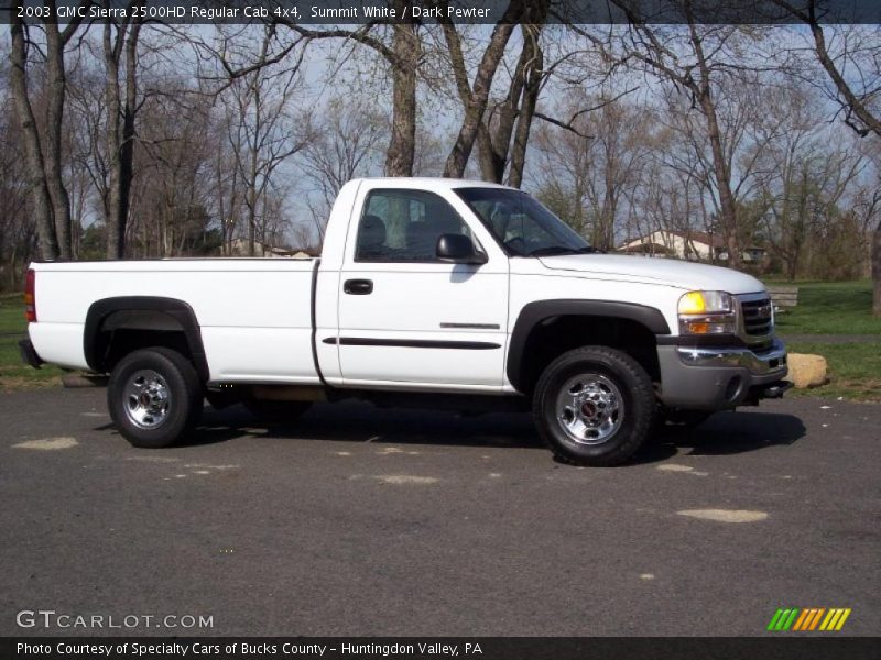 Summit White / Dark Pewter 2003 GMC Sierra 2500HD Regular Cab 4x4
