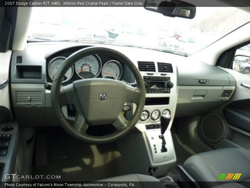 Inferno Red Crystal Pearl / Pastel Slate Gray 2007 Dodge Caliber R/T AWD