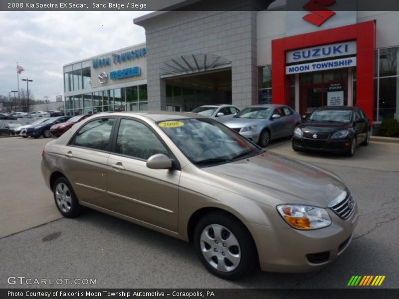 Sand Beige / Beige 2008 Kia Spectra EX Sedan