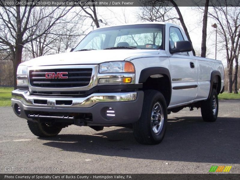Summit White / Dark Pewter 2003 GMC Sierra 2500HD Regular Cab 4x4