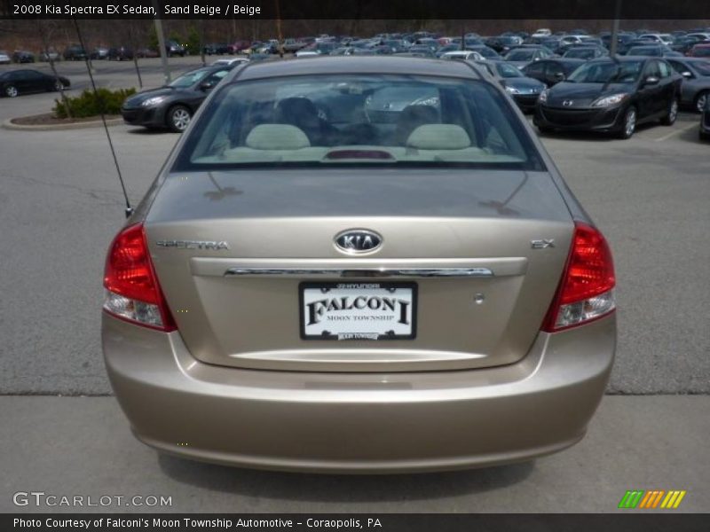 Sand Beige / Beige 2008 Kia Spectra EX Sedan