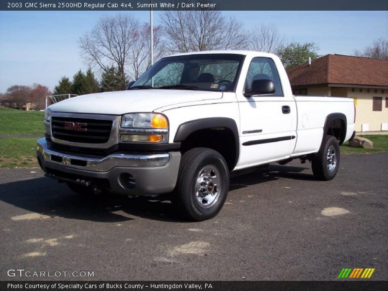 Summit White / Dark Pewter 2003 GMC Sierra 2500HD Regular Cab 4x4