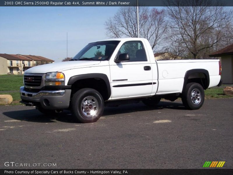 Summit White / Dark Pewter 2003 GMC Sierra 2500HD Regular Cab 4x4
