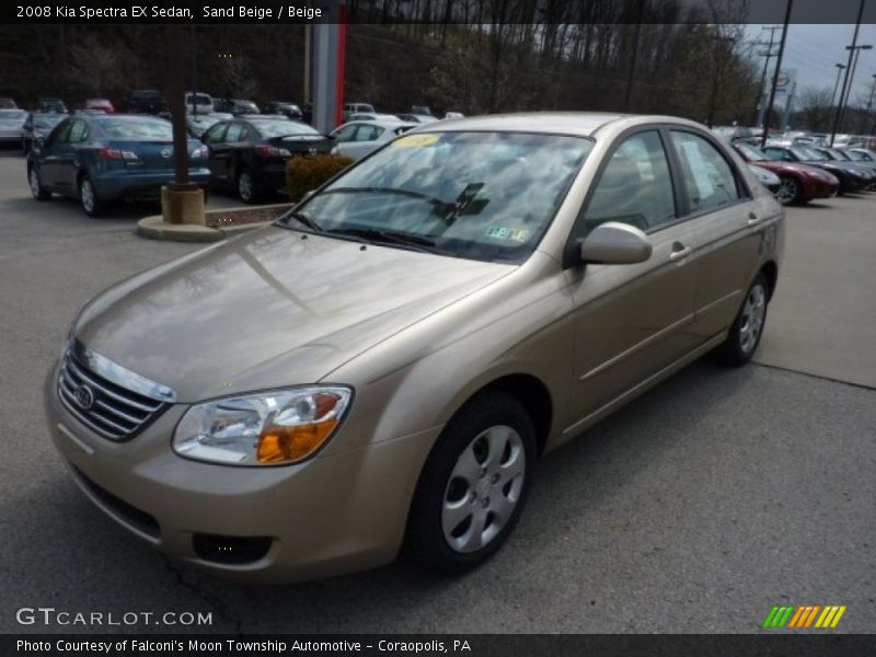 Sand Beige / Beige 2008 Kia Spectra EX Sedan