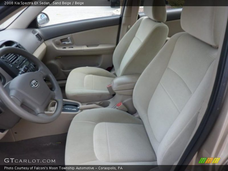 Sand Beige / Beige 2008 Kia Spectra EX Sedan