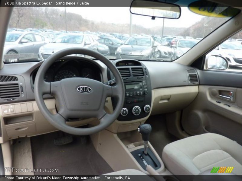 Sand Beige / Beige 2008 Kia Spectra EX Sedan