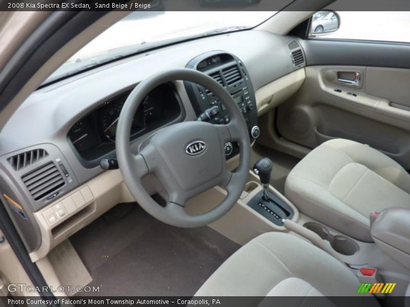 Sand Beige / Beige 2008 Kia Spectra EX Sedan
