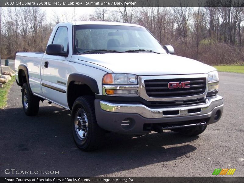 Summit White / Dark Pewter 2003 GMC Sierra 2500HD Regular Cab 4x4