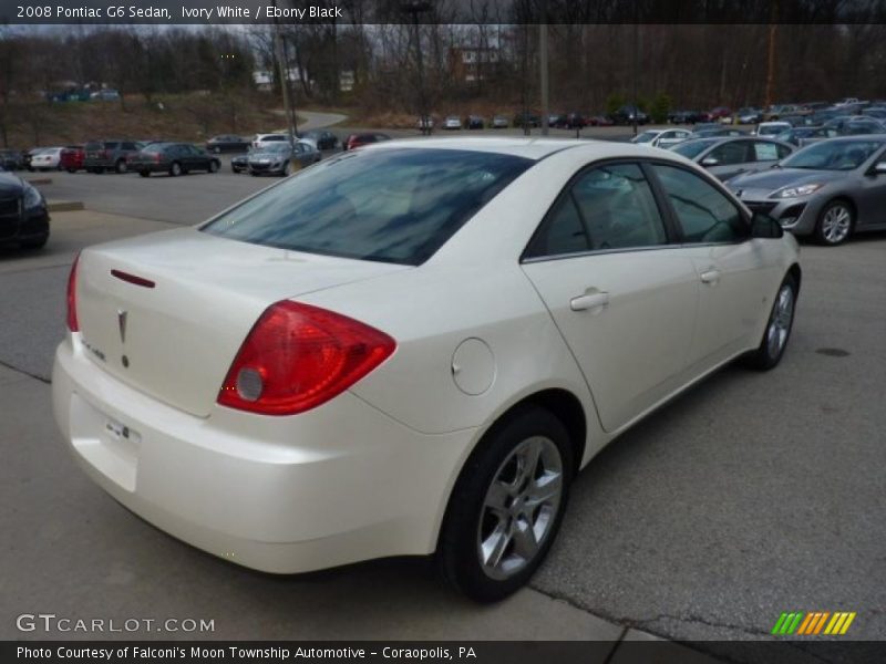 Ivory White / Ebony Black 2008 Pontiac G6 Sedan