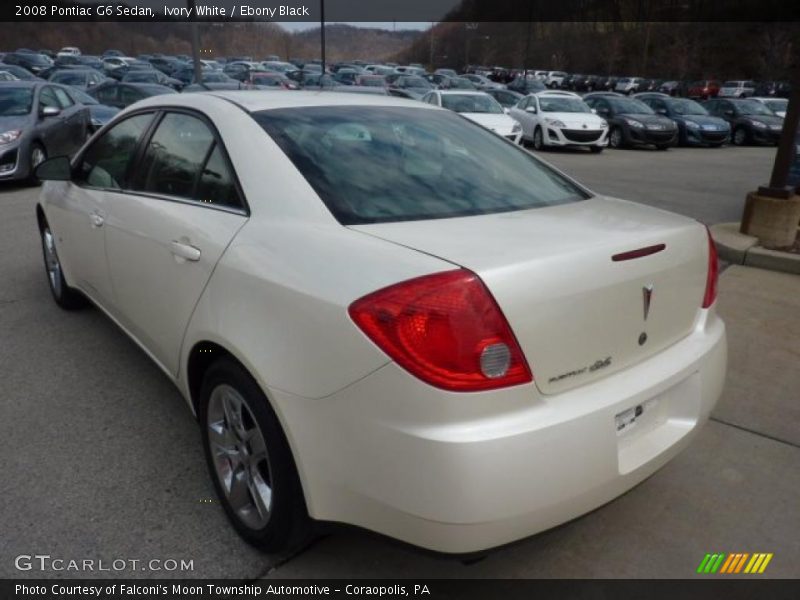 Ivory White / Ebony Black 2008 Pontiac G6 Sedan