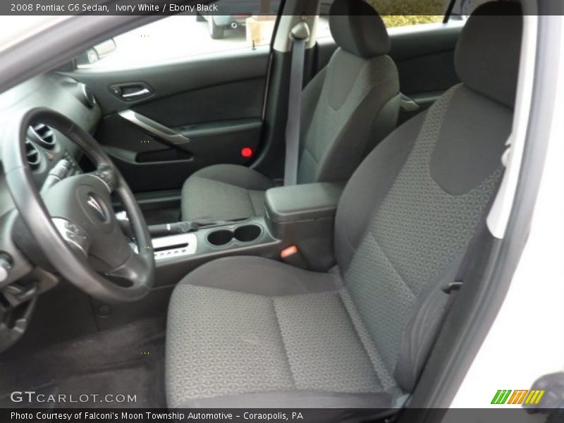 Ivory White / Ebony Black 2008 Pontiac G6 Sedan