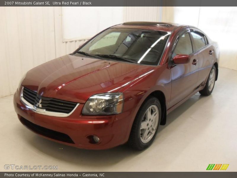 Ultra Red Pearl / Black 2007 Mitsubishi Galant SE