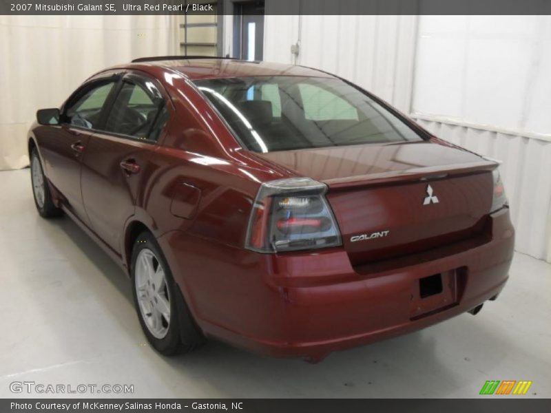 Ultra Red Pearl / Black 2007 Mitsubishi Galant SE