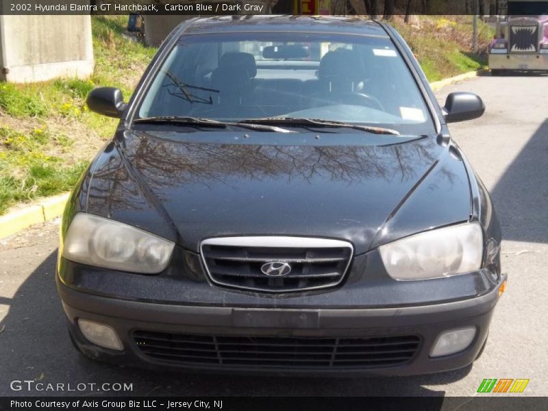 Carbon Blue / Dark Gray 2002 Hyundai Elantra GT Hatchback