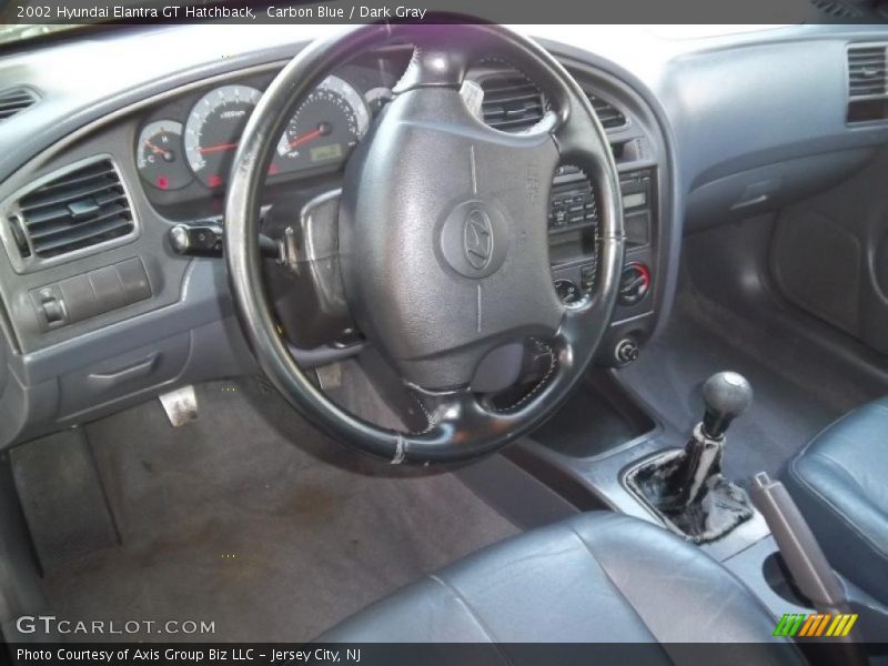 Carbon Blue / Dark Gray 2002 Hyundai Elantra GT Hatchback