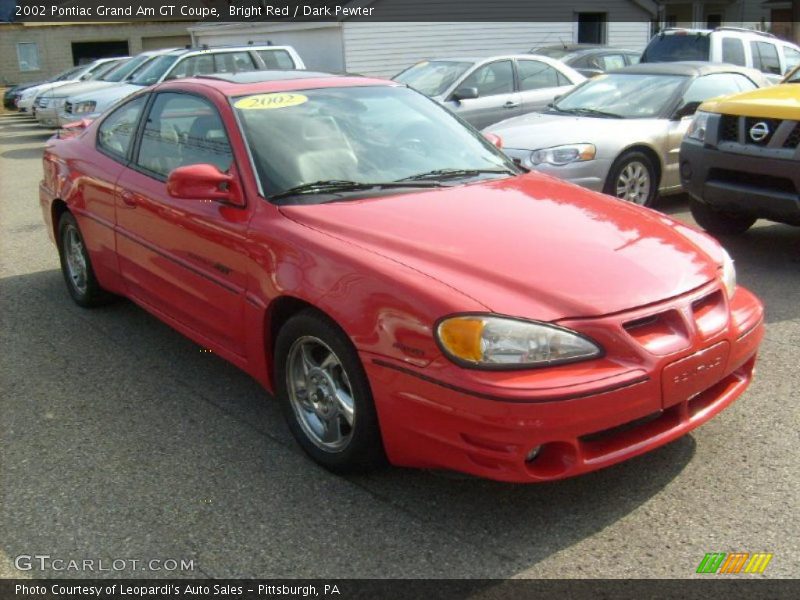 Bright Red / Dark Pewter 2002 Pontiac Grand Am GT Coupe