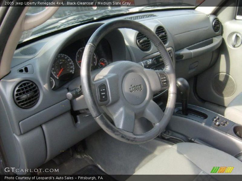 Black Clearcoat / Medium Slate Gray 2005 Jeep Liberty Renegade 4x4