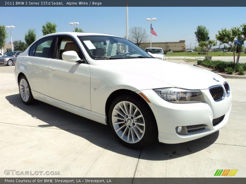 Front 3/4 View of 2011 3 Series 335d Sedan