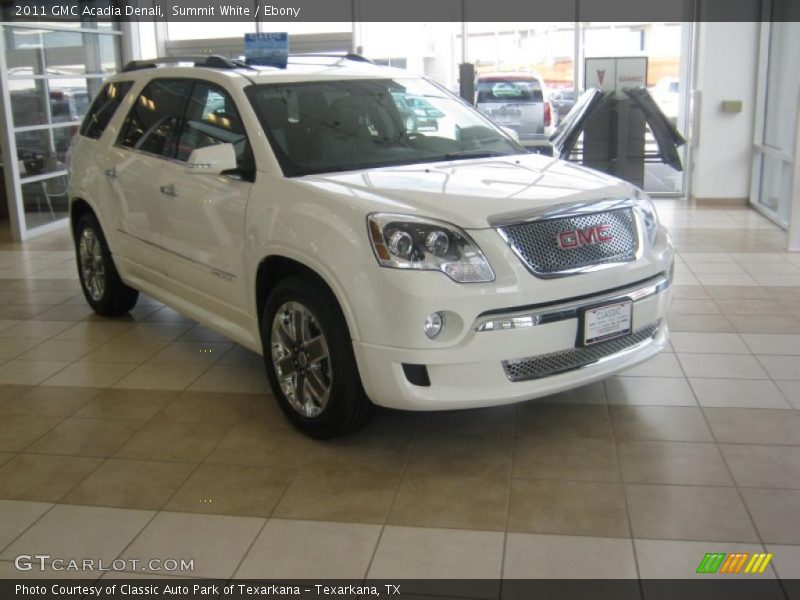 Summit White / Ebony 2011 GMC Acadia Denali