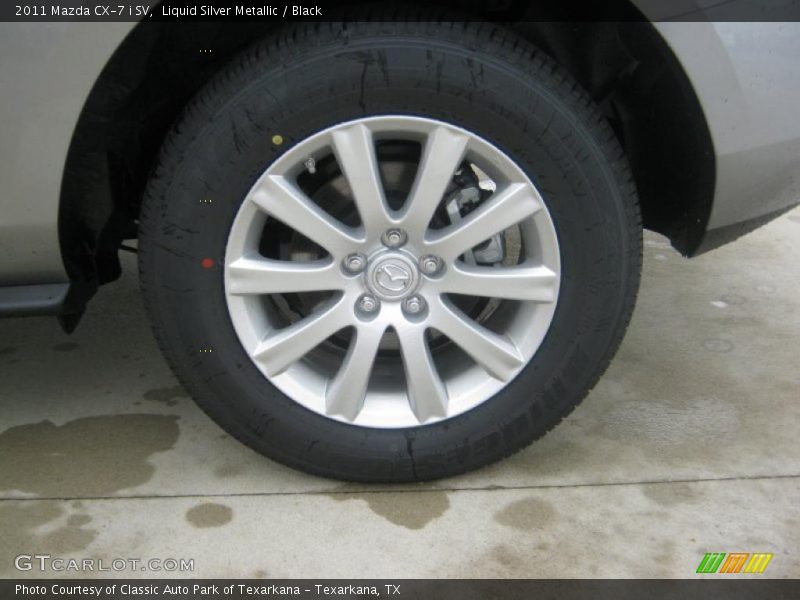 Liquid Silver Metallic / Black 2011 Mazda CX-7 i SV