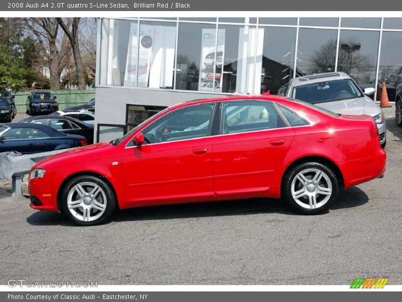 Brilliant Red / Black 2008 Audi A4 2.0T quattro S-Line Sedan