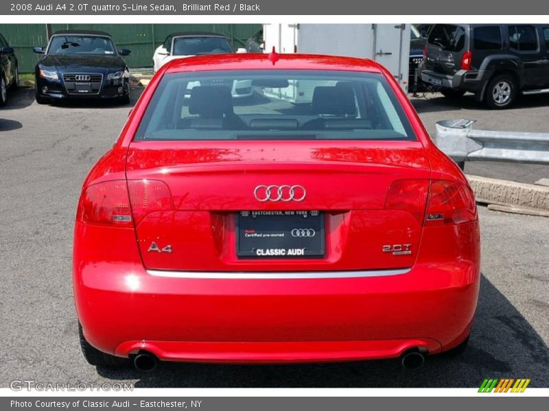 Brilliant Red / Black 2008 Audi A4 2.0T quattro S-Line Sedan