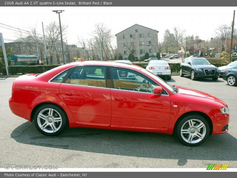 Brilliant Red / Black 2008 Audi A4 2.0T quattro S-Line Sedan