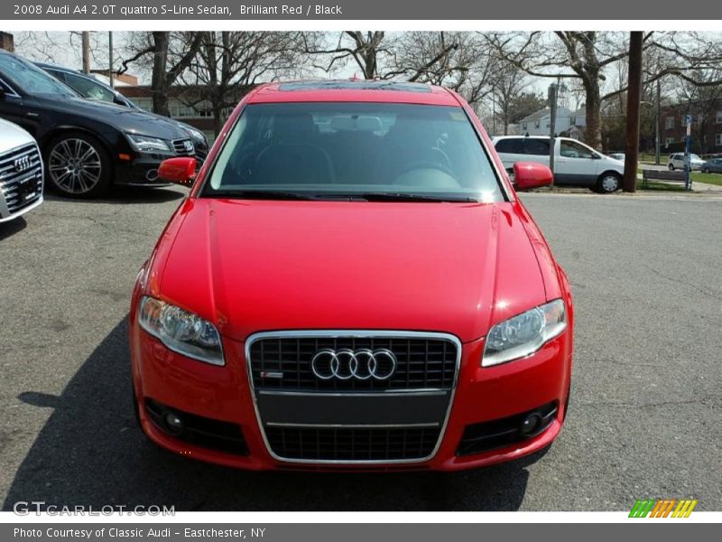 Brilliant Red / Black 2008 Audi A4 2.0T quattro S-Line Sedan