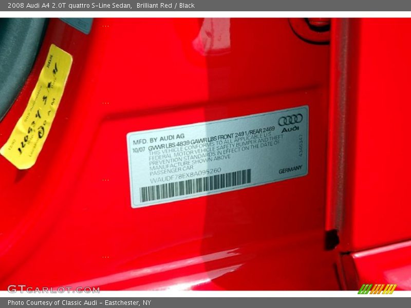 Brilliant Red / Black 2008 Audi A4 2.0T quattro S-Line Sedan