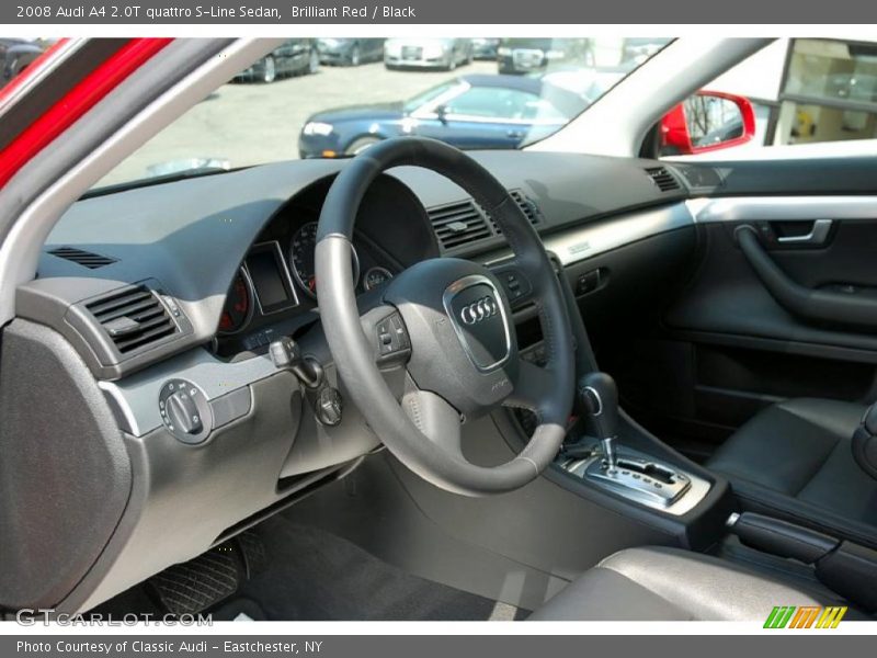 Brilliant Red / Black 2008 Audi A4 2.0T quattro S-Line Sedan