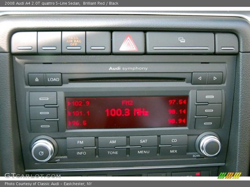 Brilliant Red / Black 2008 Audi A4 2.0T quattro S-Line Sedan