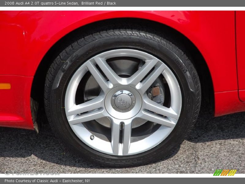 Brilliant Red / Black 2008 Audi A4 2.0T quattro S-Line Sedan