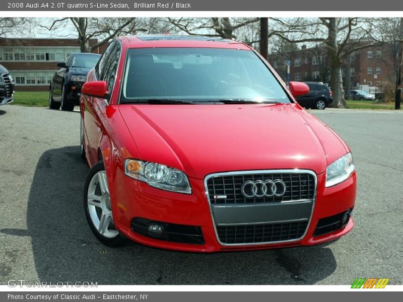 Brilliant Red / Black 2008 Audi A4 2.0T quattro S-Line Sedan